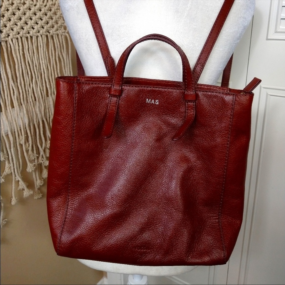 Fossil leather backpack/purse